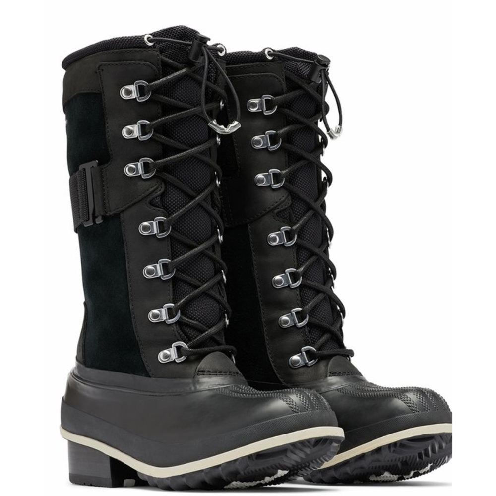 NWT! Sorel Black Two-Tone Slimpack III Tall Waterproof Leather Duck…